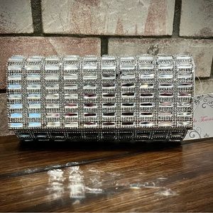 Lulu Townsend Jeweled Clutch with hide away chain strap